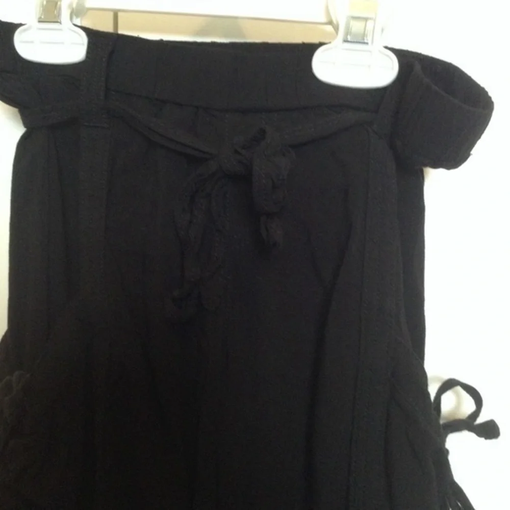 Justice girls size 8 black pants with ties
